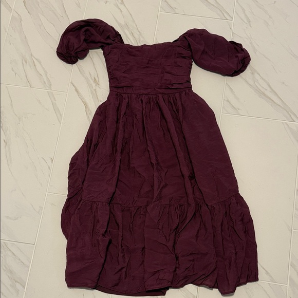 Abercrombie & Fitch Deep Red Smocked Dress - Picture 1 of 3